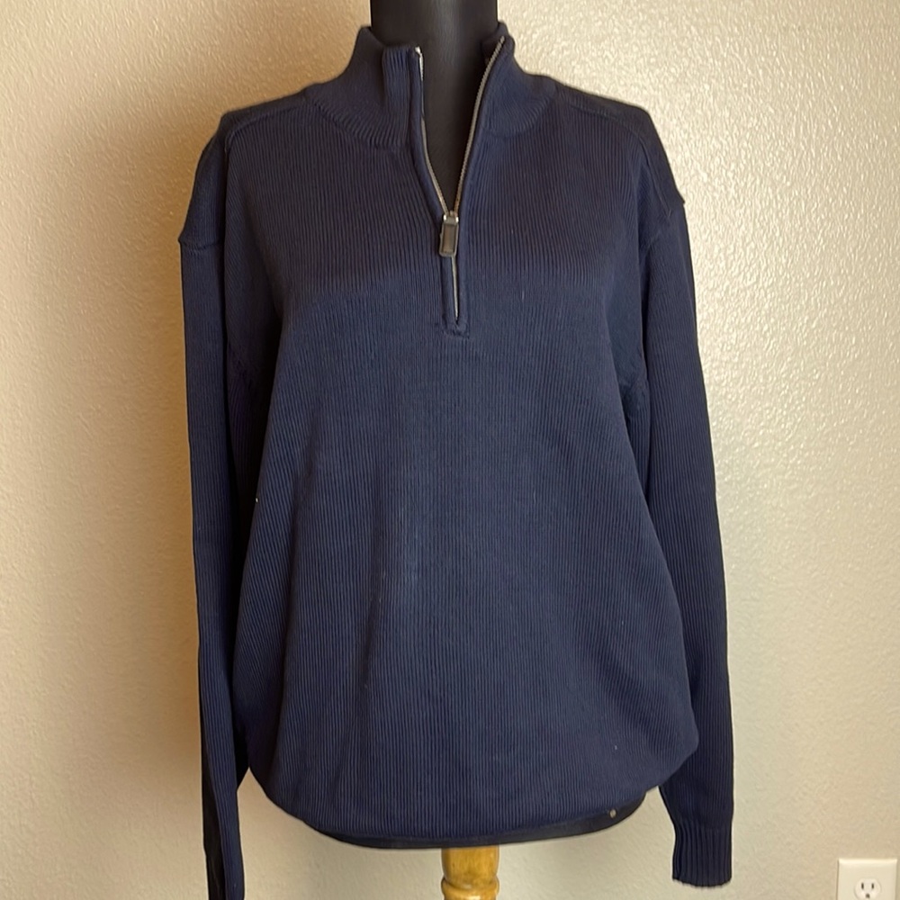 Oscar D La Renta knit sweater, men’s Sz XL, blue